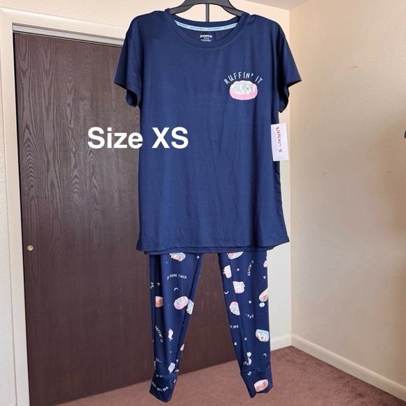 Joyspun Women's and Women’s Plus Sleep Tee and Joggers Pajama Set, 2-Piece,XS - Picture 1 of 8